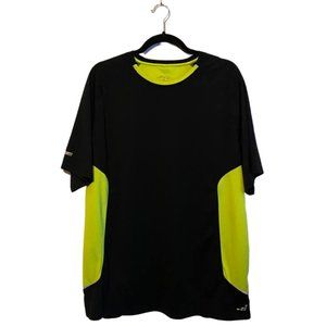 BCG Neon Yellow and Black Men's Sport's Athletic Shirt - Size XL